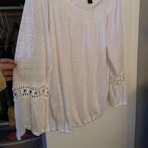 Beaded Off the Shoulder INC top
